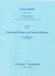 cover Lieder Nach Texten Von Ruckert Study Scores sheet music cover